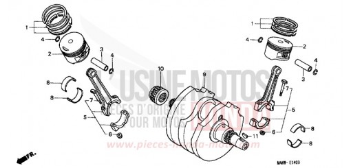 VILEBREQUIN/PISTON XL600VX de 1999